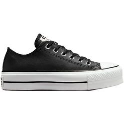 Trampki Converse Ctas Lift Clean Ox, Kobiety. Czarne trampki Converse, bez wzorów, ze skóry, sportowe, bez zapięcia. Za 590.00 zł.