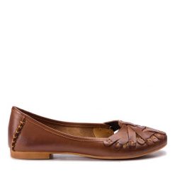 Baleriny Maciejka. Brązowe baleriny Maciejka, bez wzorów, bez obcasa, bez zapięcia. Za 299.99 zł.