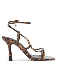 DeeZee Sandały AL339-1 Brązowy. Brązowe sandały DeeZee, bez wzorów, ze skóry, bez obcasa, na szpilce, bez zapięcia. Za 139.99 zł.