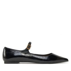 Baleriny Kurt Geiger. Czarne baleriny Kurt Geiger, bez wzorów, bez obcasa, bez zapięcia. Za 399.99 zł.