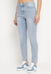 Jasnoniebieskie Klasyczne Jeansy Skinny Giarlia. Niebieskie jeansy Born2be, z aplikacjami, z jeansu, eleganckie. W wyprzedaży za 93.49 zł.