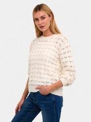 Kaffe Sweter Elena 10508195 Écru Regular Fit. Swetry Kaffe, xs, bez wzorów, z syntetyku, bez ramiączek. Za 119.99 zł.