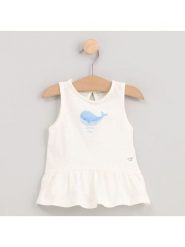 Cotton Fish Top w kolorze kremowym rozmiar: 98. Brązowe topy Cotton Fish, bez wzorów, z bawełny, bez kołnierzyka, bez ramiączek. Za 65.69 zł.