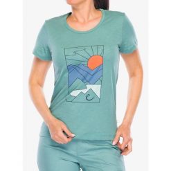 Koszulka bawełniana damska Edelrid Highball T-Shirt V. Zielone t-shirty sportowe EDELRID, bez wzorów, z bawełny, bez ramiączek. Za 139.99 zł.
