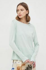 Max Mara Leisure sweter jedwabny kolor zielony lekki. Zielone swetry Max Mara Leisure, l, bez wzorów, z dzianiny, bez ramiączek. Za 1,059.90 zł.