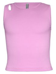 Blue Effect Top w kolorze jasnoróżowym rozmiar: 164. Różowe topy Blue Effect, bez wzorów, bez kołnierzyka, bez ramiączek. Za 43.99 zł.