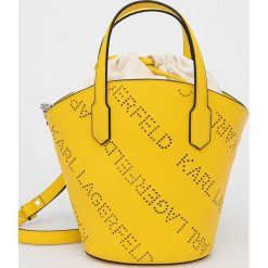 Karl Lagerfeld torebka skórzana kolor żółty. Żółte torebki klasyczne KARL LAGERFELD, bez wzorów, na ramię, bez dodatków. Za 1,149.90 zł.
