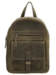 HIDE & STITCHES Skórzany plecak w kolorze khaki - 20,5 x 28,5 x 11 cm rozmiar: onesize. Brązowe plecaki HIDE & STITCHES, bez wzorów, z materiału, bez dodatków. Za 208.99 zł.