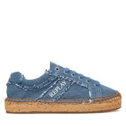Espadryle REPLAY. Niebieskie espadryle Replay, bez wzorów, bez obcasa. Za 449.99 zł.