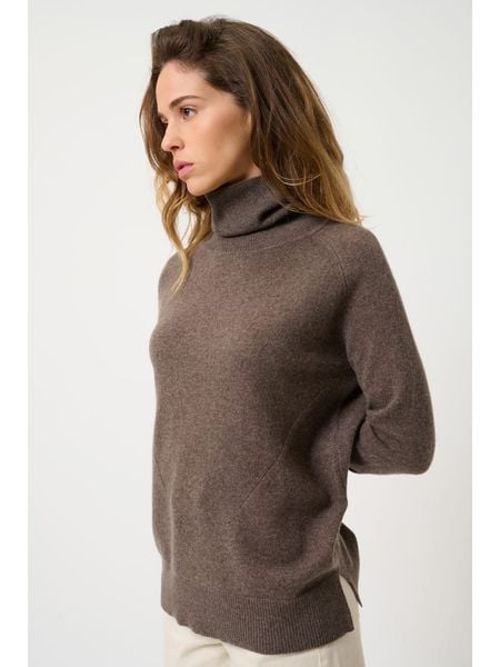 AUTHENTIC CASHMERE Kaszmirowy golf "Madeline" w kolorze brązowym rozmiar: S. Brązowe swetry AUTHENTIC CASHMERE, s, bez wzorów, z kaszmiru, bez ramiączek. Za 401.25 zł.