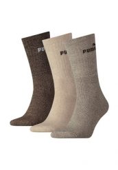 Skarpety Puma Crew Sock 3 szt. brązowe 35-38. Brązowe skarpetki Puma, bez wzorów, z bawełny. Za 120.99 zł.