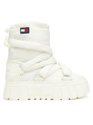 Tommy Jeans Śniegowce Tjw Chunky Snow Boot Nylon EN0EN02842 Biały. Białe śniegowce Tommy Jeans, bez wzorów, z jeansu, bez zapięcia. Za 489.99 zł.