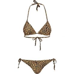 Bikini Damskie Z Nadrukiem Lamparta. Brązowe bikini Urban Classics, bez wzorów. Za 121.99 zł.