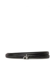 Calvin Klein Pasek Ck Buckle Skinny Belt 1.5_Mono K60K612933 Czarny. Czarne paski Calvin Klein, bez wzorów, ze skóry. Za 120.99 zł.