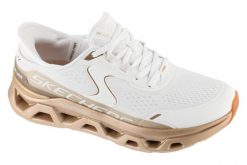 Buty sportowe Sneakersy damskie, Slip-Ins: Glide-Step Altus - Starlight Shine. Białe buty treningowe Skechers, bez wzorów, z materiału, przed kostkę, bez zapięcia, trekkingowe. Za 519.99 zł.