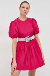 Red Valentino sukienka kolor różowy mini rozkloszowana. Czerwone sukienki Red Valentino, bez wzorów, bez kołnierzyka, bez ramiączek, mini, rozkloszowane. Za 2,509.90 zł.