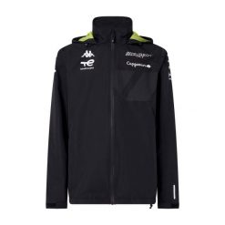 Kurtka wodoodporna Kappa Adverzipo Peugeot Sport. Czarne kurtki przeciwdeszczowe Kappa, m, bez wzorów, z materiału, bez kaptura. Za 494.50 zł.