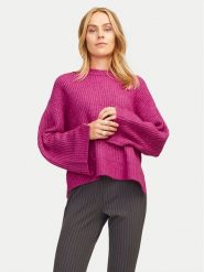JJXX Sweter Sigga 12255358 Różowy Relaxed Fit. Czerwone swetry JJXX, xl, bez wzorów, z syntetyku, bez ramiączek. Za 89.99 zł.