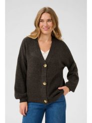 Kaffe Kardigan w kolorze ciemnobrązowym rozmiar: M. Brązowe swetry Kaffe, m, bez wzorów, z wełny, bez ramiączek. Za 165.99 zł.