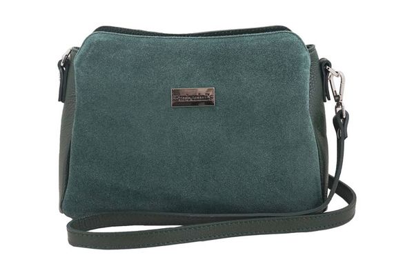 Listonoszka skórzana BARBERINI'S c. zielona 931-42. Zielone shopper bag Barberinis, bez wzorów, ze skóry, duże, zamszowe, bez dodatków. Za 253.99 zł.