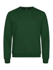 Clique Basic Roundneck bluza unisex, materiał przeciwmechaceniu – bottle green. Zielone bluzy CLIQUE, l, bez wzorów, z bawełny, bez kaptura. Za 158.26 zł.