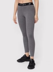 4F Legginsy H4Z22-SPDF351 Szary Slim Fit. Szare legginsy 4f, bez wzorów, z syntetyku, sportowe. Za 119.99 zł.