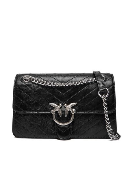 PINKO Torebka Love One Light Mini Al 25-26 PLTT 106173 A2JC Czarny. Czarne kopertówki Pinko, bez wzorów, ze skóry, wizytowe, bez dodatków. Za 1,779.00 zł.