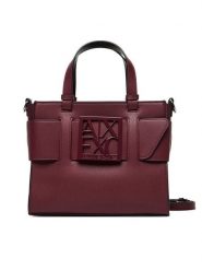 Armani Exchange Torebka 942690 0A874 UA343 Bordowy. Czerwone torebki klasyczne Armani Exchange, bez wzorów, ze skóry, bez dodatków. Za 659.99 zł.