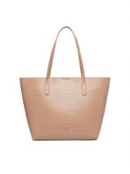 Nine West Torebka CEO-GENTLE GLAM-LDA9920 Beżowy. Brązowe shopper bag Nine West, bez wzorów, ze skóry, bez dodatków. Za 279.99 zł.