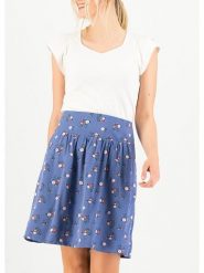 Blutsgeschwister Spódnica w kolorze niebiesko-jasnoróżowym rozmiar: XL. Niebieskie spódnice Blutsgeschwister, na imprezę, s, bez wzorów, z wiskozy, klasyczne, mini, rozkloszowane. Za 122.96 zł.