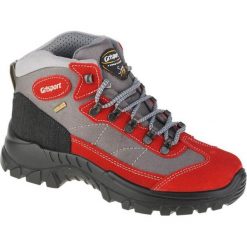 Buty Grisport Rosso Scamosciato W 13362S87G czerwone szare wielokolorowe. Czerwone buty treningowe Grisport, bez wzorów, z gumy, bez zapięcia, trekkingowe. Za 345.20 zł.