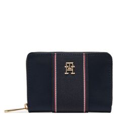 Duży Portfel Damski Tommy Hilfiger. Niebieskie portfele Tommy Hilfiger, bez wzorów. Za 169.99 zł.