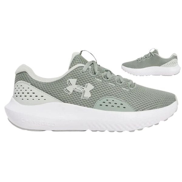Buty do biegania damskie Under Armour Charged Surge 4. Zielone buty do biegania Under Armour, bez wzorów, bez zapięcia, do biegania. Za 170.99 zł.