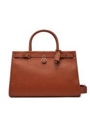 Tommy Hilfiger Torebka American Icon Tote Leather AW0AW17185 Brązowy. Brązowe torebki klasyczne Tommy Hilfiger, bez wzorów, ze skóry, bez dodatków. Za 969.99 zł.