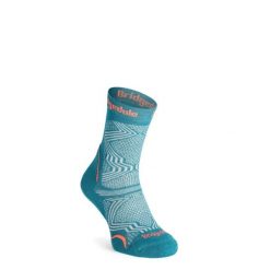 Skarpety turystyczne damskie Bridgedale Hike UL T2 Coolmax Perfo Boot. Zielone skarpetki Bridgedale, bez wzorów. Za 85.99 zł.