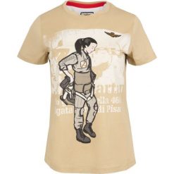 T-shirt Aeronautica Militare. Brązowe t-shirty m, bez wzorów, bez kołnierzyka, bez ramiączek. Za 317.40 zł.