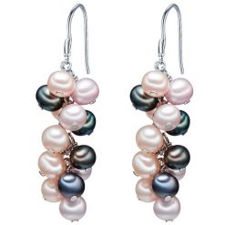 Valero Pearls Kolczyki wiszące z perłą srebro wysokiej próby Perła hodowlana słodkowodna srebrny 1 ct Damski. Szare kolczyki Valero Pearls, z perłą, srebrne. Za 279.99 zł.