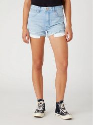 Wrangler Szorty jeansowe W23K73171 112332346 Błękitny Regular Fit. Niebieskie szorty Wrangler, bez wzorów, z bawełny. Za 159.99 zł.