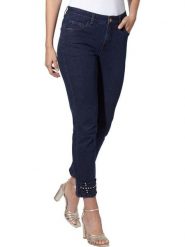 Heine Dżinsy - Slim fit - w kolorze granatowym rozmiar: 44. Niebieskie jeansy Heine, bez wzorów, klasyczne. Za 81.95 zł.