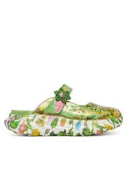 Laura Vita Klapki Sofiao 13 Zielony. Zielone klapki LAURA VITA, bez wzorów, ze skóry, bez obcasa, bez zapięcia. Za 389.99 zł.