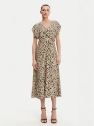French Connection Sukienka codzienna 71YCV Khaki Regular Fit. Brązowe sukienki French Connection, na co dzień, bez wzorów, z wiskozy, bez kołnierzyka, bez ramiączek, proste. Za 389.99 zł.