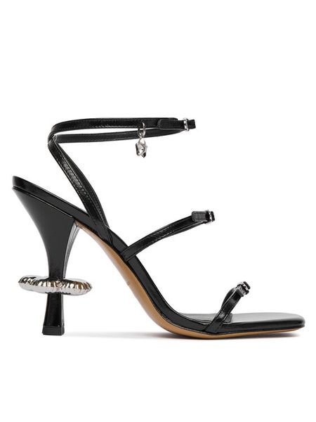 Marc Jacobs Sandały 2P5FPM001F13 Czarny. Czarne sandały Marc Jacobs, bez wzorów, ze skóry, bez obcasa, na szpilce, bez zapięcia. Za 1,499.00 zł.