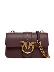 PINKO Torebka Love One Mini ST.CL Al 25-26 PLTT 105856 A0F1 Bordowy. Czerwone listonoszki Pinko, bez wzorów, ze skóry, bez dodatków. Za 1,199.00 zł.