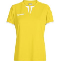 Koszulka sportowa z krótkim rękawem damska Hummel Core Womens SS Jersey. Żółte t-shirty sportowe Hummel, s, bez wzorów, z jersey, bez ramiączek, do piłki nożnej. Za 37.00 zł.