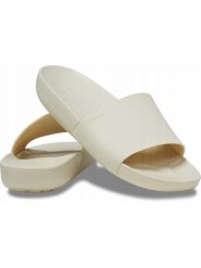 Crocs Klapki "Splash" w kolorze kremowym rozmiar: 34/35. Brązowe klapki Crocs, bez wzorów, klasyczne, z otwartym noskiem, bez obcasa, bez zapięcia. Za 78.28 zł.