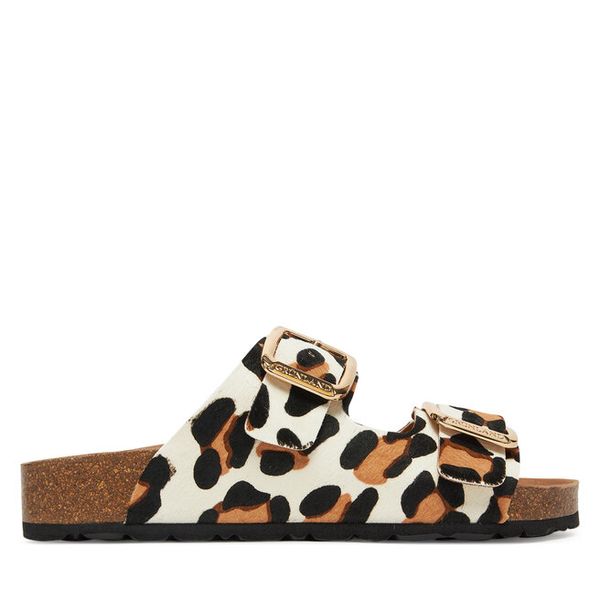 Klapki Grünland. Brązowe klapki Grünland, bez wzorów, bez obcasa, bez zapięcia. Za 369.99 zł.