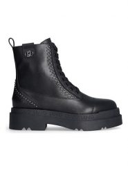 Liu Jo Skórzane botki w kolorze czarnym rozmiar: 39. Czarne botki Liu Jo, bez wzorów, bez obcasa, bez zapięcia. Za 522.14 zł.