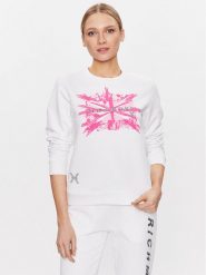 John Richmond Bluza UWP23010FE Biały Regular Fit. Białe bluzy John Richmond, l, bez wzorów, z bawełny, bez ramiączek, bez kaptura. Za 279.99 zł.