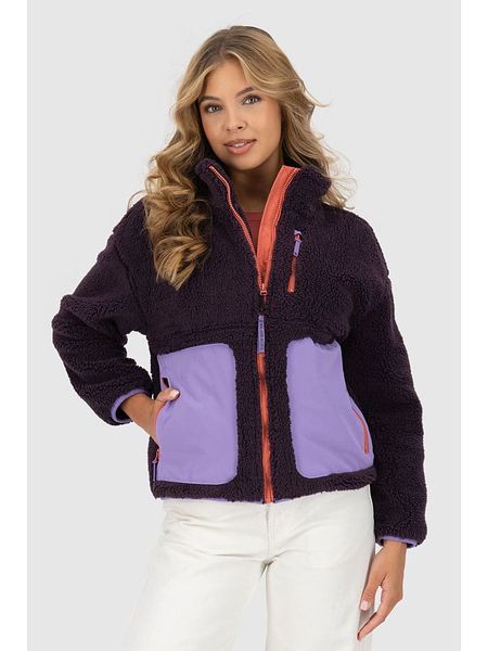 Alife and kickin Kurtka polarowa "AnoukAK" w kolorze pomarańczowo-fioletowym rozmiar: S. Pomarańczowe kurtki Alife and Kickin, s, bez wzorów, z polaru, bez kaptura. Za 191.88 zł.