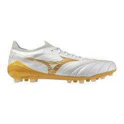 Buty piłkarskie Mizuno Morelia Neo IV Beta Elite AG. Białe buty do biegania Mizuno, bez wzorów, z dzianiny, bez zapięcia, do biegania. Za 846.00 zł.